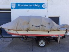 Motorboot Ibis + Motor Suzuki 15PS 4-Takt + Strassentrailer + viel Zubehör